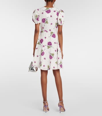 Miniabito in seta con stampa floreale | Rodarte