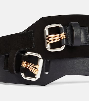 Suede and leather belt | Etro