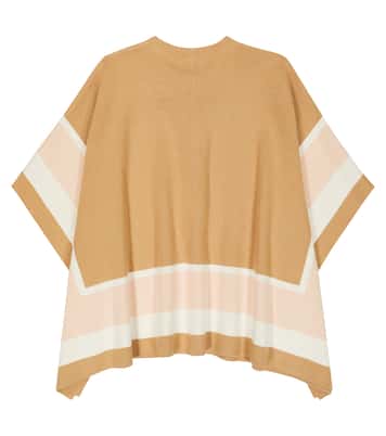 Mantella in cotone e lana con logo | Chloé Kids