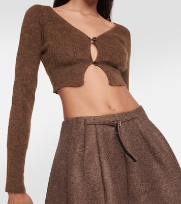 Cardigan raccourci Alzou en mohair mélangé | Jacquemus