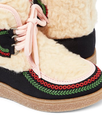 Schnürstiefel mit Faux Fur | Stella McCartney Kids