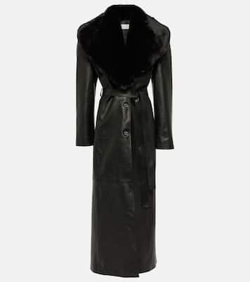 Cappotto in pelle con pelliccia sintetica | Magda Butrym