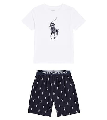 Logo T-shirt and shorts set | Polo Ralph Lauren Kids
