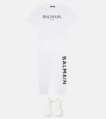 Logo cotton sweatpants | Balmain Kids