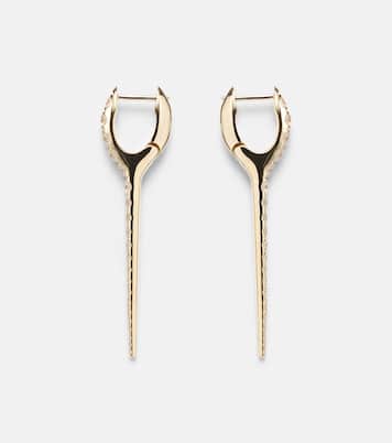 Boucles d'oreilles Lola Needle Medium en or 18 ct et diamants | Melissa Kaye