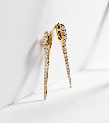 Boucles d'oreilles Lola Needle Medium en or 18 ct et diamants | Melissa Kaye
