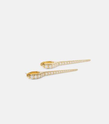 Boucles d'oreilles Lola Needle Medium en or 18 ct et diamants | Melissa Kaye