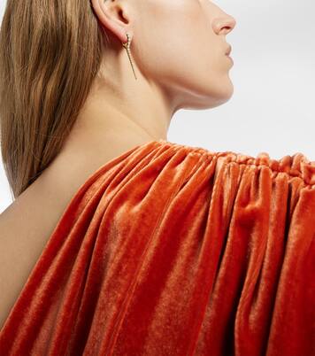 Boucles d'oreilles Lola Needle Medium en or 18 ct et diamants | Melissa Kaye