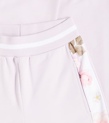 Pantalones deportivos de algodón floral | Monnalisa