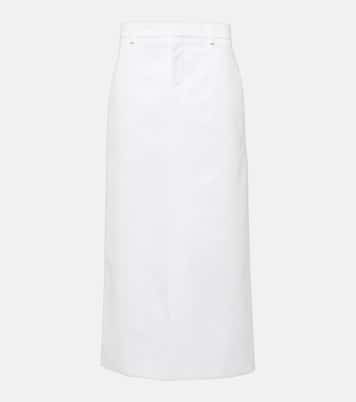 Gonna lunga in popeline di cotone | Valentino