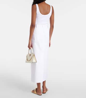 Gonna lunga in popeline di cotone | Valentino
