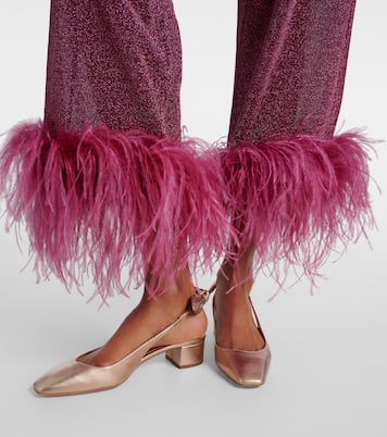 Slingback-Pumps Very Bow 35 aus Metallic-Leder | Aquazzura