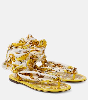 Sandales imprimées en soie | Dolce&Gabbana