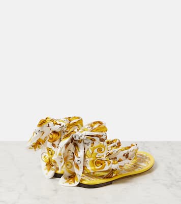 Sandales imprimées en soie | Dolce&Gabbana