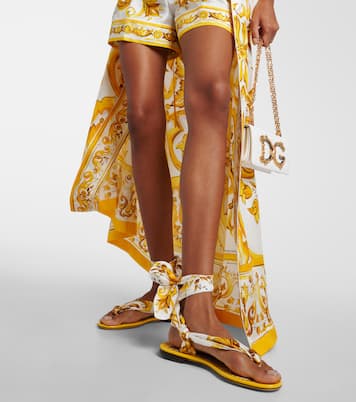 Sandales imprimées en soie | Dolce&Gabbana