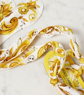 Sandales imprimées en soie | Dolce&Gabbana