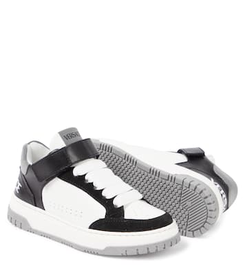 Sneakers in pelle con logo | Versace Kids