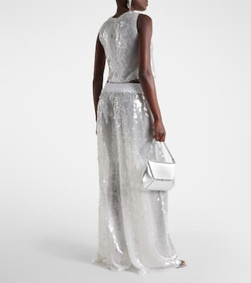 Top raccourci à sequins | Norma Kamali