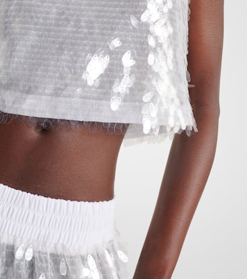 Top raccourci à sequins | Norma Kamali