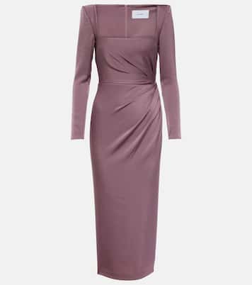 Satin midi dress | Alex Perry