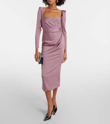 Satin midi dress | Alex Perry