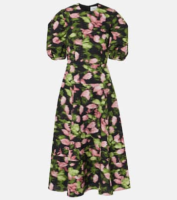 Bedrucktes Midikleid aus Matelassé | Erdem
