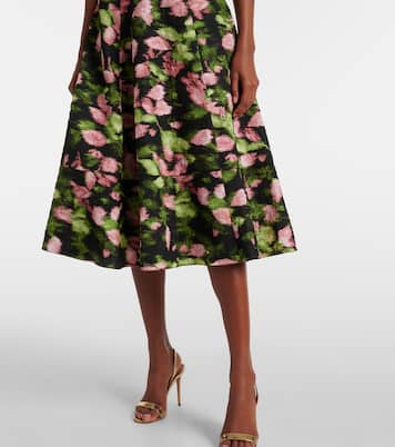 Bedrucktes Midikleid aus Matelassé | Erdem