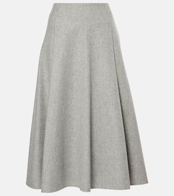 Jupe midi en cachemire et laine | Brunello Cucinelli