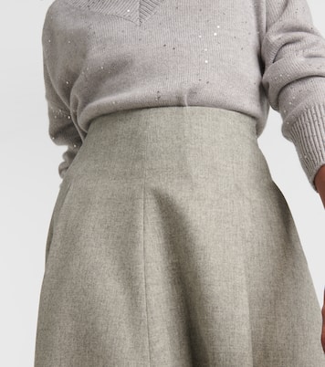 Jupe midi en cachemire et laine | Brunello Cucinelli