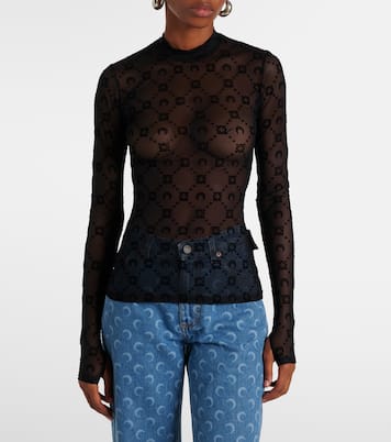 Moonogram mesh top | Marine Serre