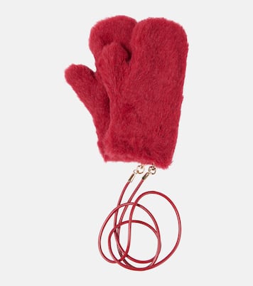 Ombrato wool and silk teddy mittens | Max Mara