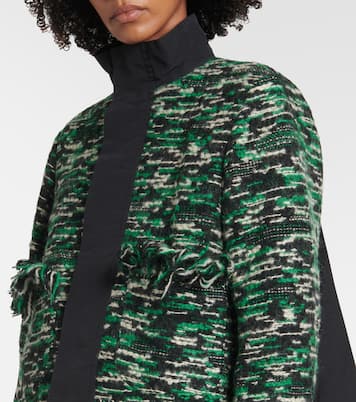 Giacca in tweed di misto lana con frange | Sacai