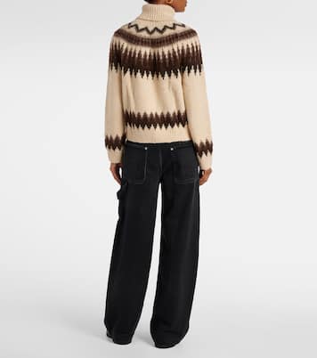 Intarsia wool-blend turtleneck sweater | Polo Ralph Lauren