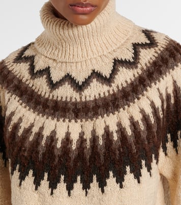 Intarsia wool-blend turtleneck sweater | Polo Ralph Lauren