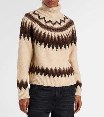Intarsia wool-blend turtleneck sweater | Polo Ralph Lauren