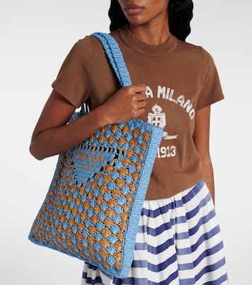 Sac en crochet à logo | Prada