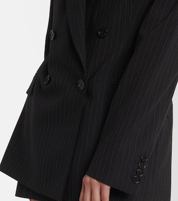 Pinstriped wool and cotton blazer | Acne Studios