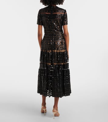 Abito midi in mesh | Elie Saab