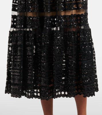 Abito midi in mesh | Elie Saab