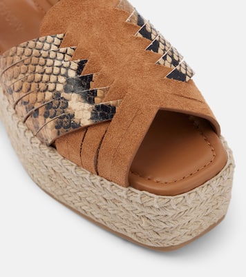 Elsa snake-effect leather espadrilles | Ulla Johnson