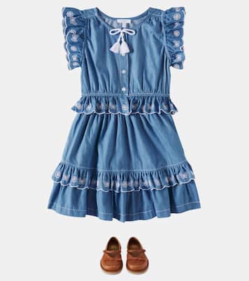 Set de top y falda de denim bordados | Patachou