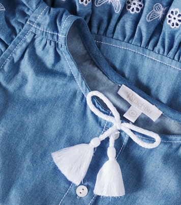 Set de top y falda de denim bordados | Patachou