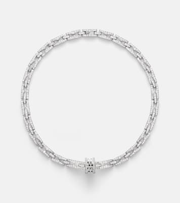 Collana B.zero1 in oro bianco 18kt con diamanti | Bvlgari