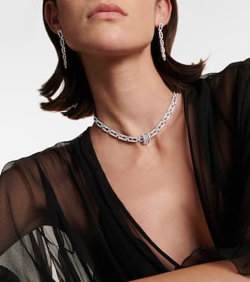 Collana B.zero1 in oro bianco 18kt con diamanti | Bvlgari