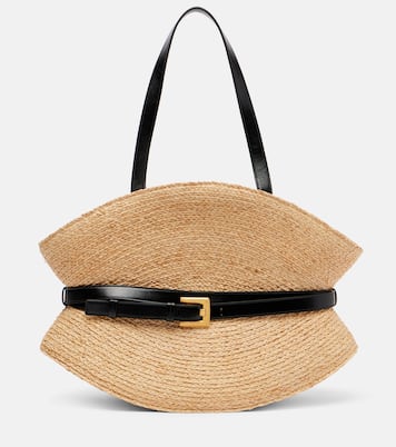 Bolso Shuffle Medium de rafia | Balmain
