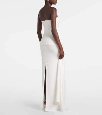 Bridal draped strapless gown | Alex Perry