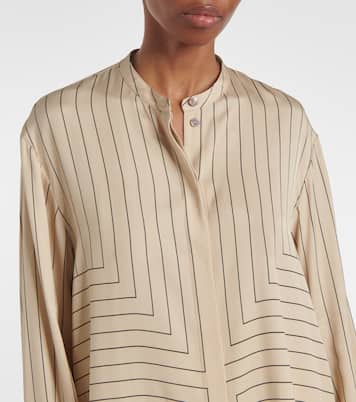 Athena striped silk-blend shirt | Joseph