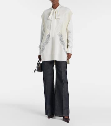 Virgin wool lace sweater vest | Stella McCartney