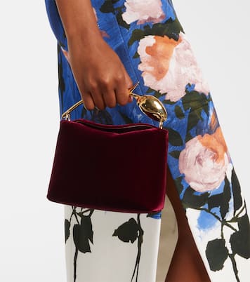 Bloom Mini velvet tote bag | Erdem