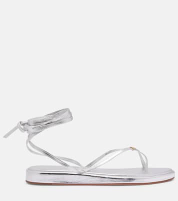 Capri metallic leather thong sandals | Tory Burch